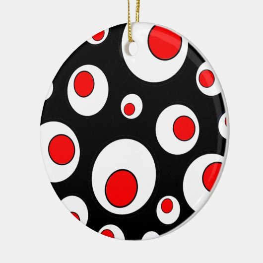 Abstracte geometrische poolcirkels keramisch ornament (Links)