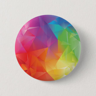 Abstracte geometrische regenboogButton Ronde Button 5,7 Cm