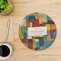 Abstracte geometrische retro speelse pensioenparti