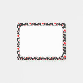 Abstracte Geometrische rode witte bloedcirkels Post-it® Notes (Voorkant)