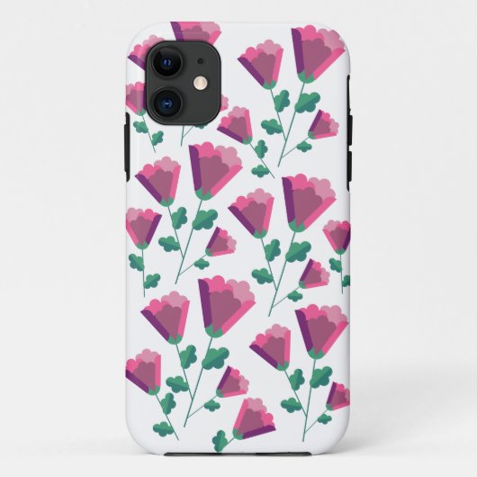 Abstracte Geometrische Roze Bloemen Case-Mate iPhone Case (Achterkant)