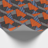 Abstracte geometrische samenstelling: Oranje blauw Cadeaupapier (Hoek)