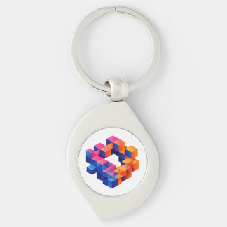 Abstracte geometrische sleutelhanger