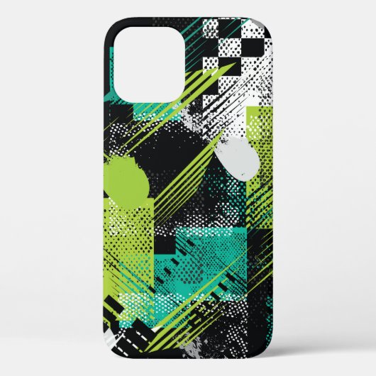 Abstracte geometrische Stippen Stripes Pattern Case-Mate iPhone Case (Achterkant)