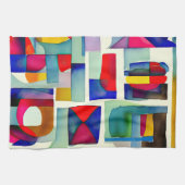 Abstracte geometrische verf theedoek (Horizontaal)