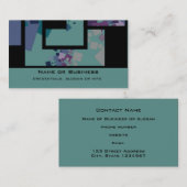 Abstracte geometrische vierkanten visitekaartje (Voorkant / Achterkant)