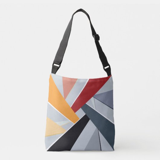Abstracte geometrische vorm 2 crossbody tas (Voorkant)