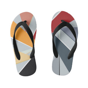 Abstracte geometrische vorm 2 kinder teenslippers
