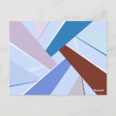 Abstracte geometrische vorm 3 briefkaart (Achterkant)