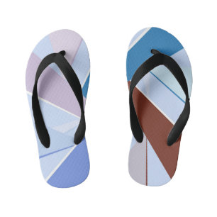 Abstracte geometrische vorm 3 kinder teenslippers