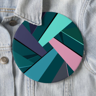 Abstracte geometrische vorm 6 ronde button 6,0 cm