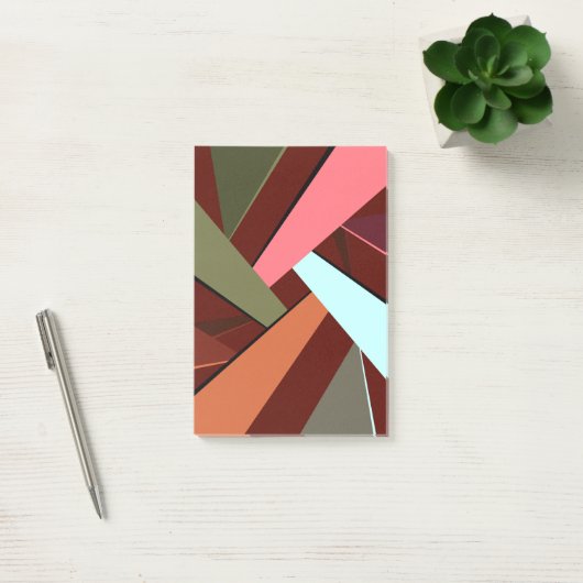 Abstracte geometrische vorm 7 post-it® notes (Kantoor)