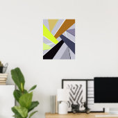 Abstracte geometrische vorm 8 poster (Thuiskantoor)