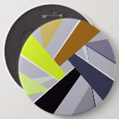 Abstracte geometrische vorm 8 ronde button 6,0 cm (Voorkant /achterkant)