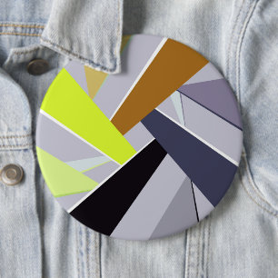 Abstracte geometrische vorm 8 ronde button 6,0 cm
