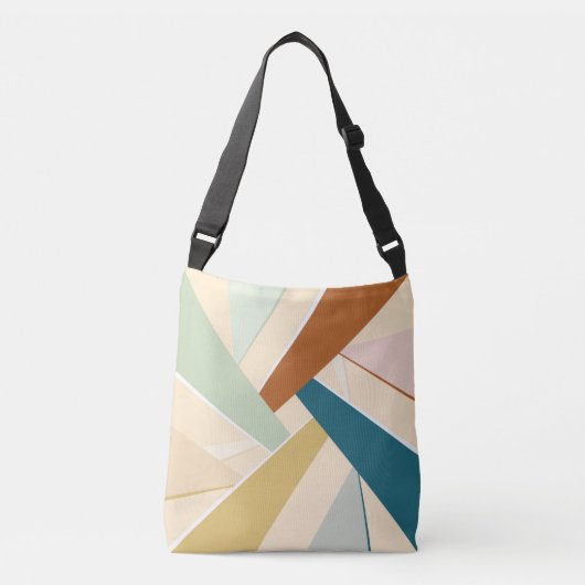 Abstracte geometrische vorm crossbody tas (Voorkant)
