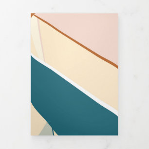 Abstracte geometrische vorm drieluik wenskaart