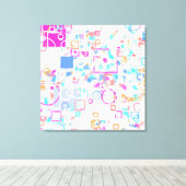 Abstracte geometrische vormen canvas afdruk (Insitu (Houten vloer))