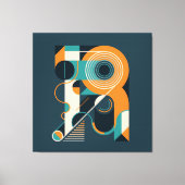 Abstracte geometrische vormen canvas afdruk (Voorkant)