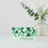 Abstracte geometrische vormen Emerald Green Visitekaartje (Staand voorkant)