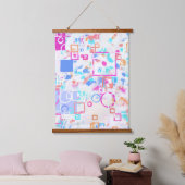 Abstracte geometrische vormen hangend wandkleed (Slaapkamer)