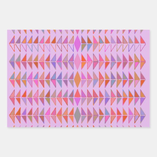 Abstracte geometrische vormen in lavender Paars Inpakpapier Vel (Voorkant 3)
