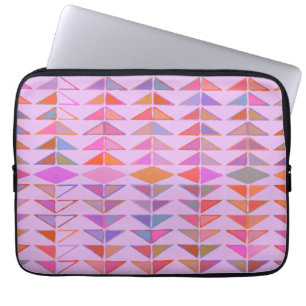 Abstracte geometrische vormen in lavender Paars Laptop Sleeve