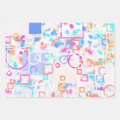 Abstracte geometrische vormen inpakpapier vel (Voorkant 3)