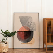 Abstracte geometrische vormen - Japandi Wall Art Perfect Poster
