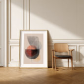 Abstracte geometrische vormen - Japandi Wall Art Perfect Poster