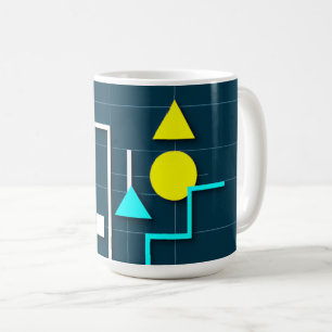 abstracte geometrische vormen koffiemok
