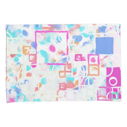 Abstracte geometrische vormen kussensloop (Voorkant-Rechts)