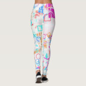 Abstracte geometrische vormen leggings (Achterkant)