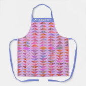 Abstracte geometrische vormen Paars Schort (Voorkant)