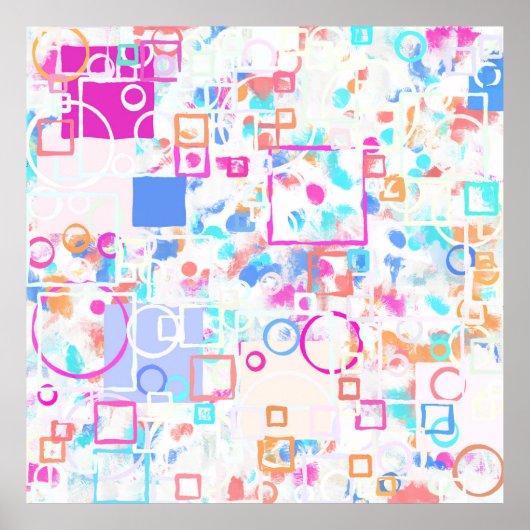 Abstracte geometrische vormen poster (Voorkant)