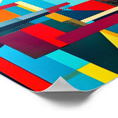 Abstracte geometrische vormen van textuur poster (Hoek)