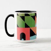 Abstracte geometrische vormen voor vliegtuigstijl, mok (Links)