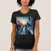 Abstracte geometrische vrouw T-shirt (Voorkant)