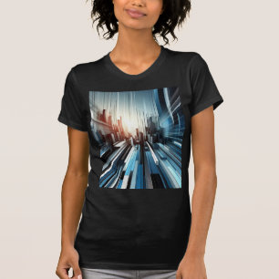 Abstracte geometrische vrouw T-shirt