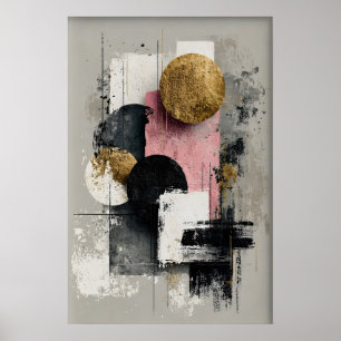 Abstracte geometrische wandkunstprint, modern neut poster
