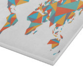 Abstracte geometrische Wereldkaart Snijplank (Hoek)