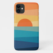 Abstracte geometrische zonsopgang Case-Mate iPhone case (Achterkant)