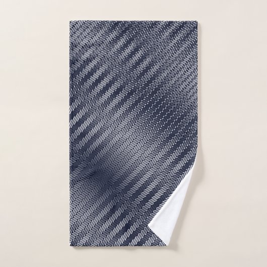 Abstracte geometrische zwart-wit gestreepte manlij bad handdoek (Handdoek)
