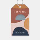 Abstracte geschilde Vormen Vakantie cadeautjes Lab Cadeaulabel (Achterkant)