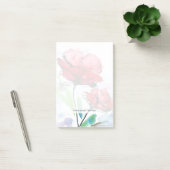 Abstracte geschilderde florale achtergrond post-it® notes (Kantoor)