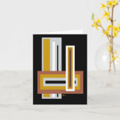 Abstracte gestapelde rechthoeken notitiekaarten (Gele Bloem)