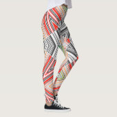 Abstracte gestreepte folkethno triba met sierbekle leggings (Rechts)