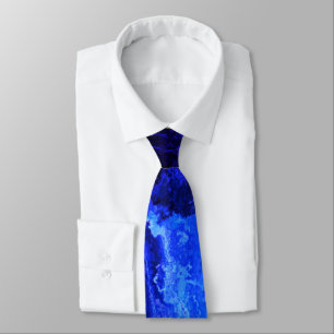Abstracte gestructureerde Royal Blue Stropdas