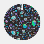 Abstracte geverfde optische stenen glas ornament (Achterkant)