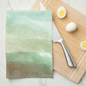 abstracte geverfde waterkleur theedoek (Quarter Fold)